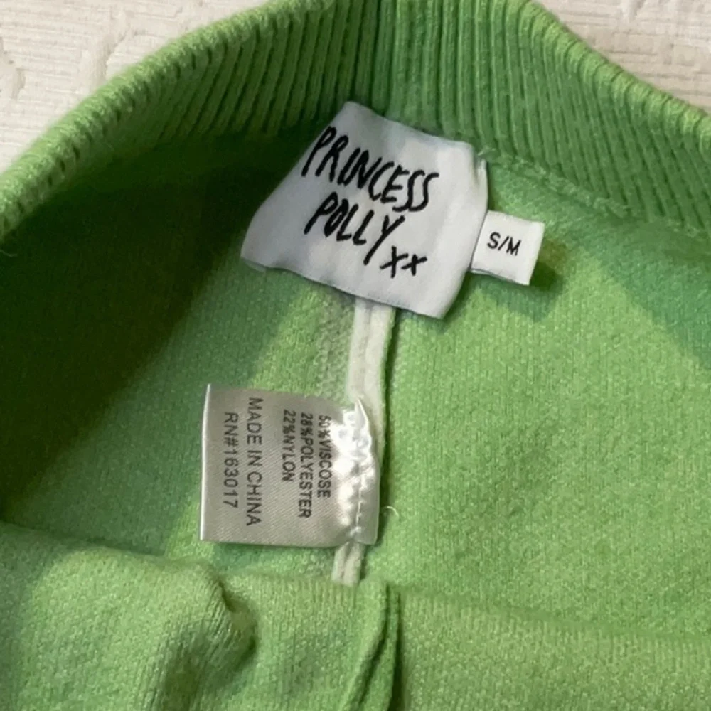 Princess Polly Light Green Knit Wide leg Pants. Small/Medium. Stretch Durable.